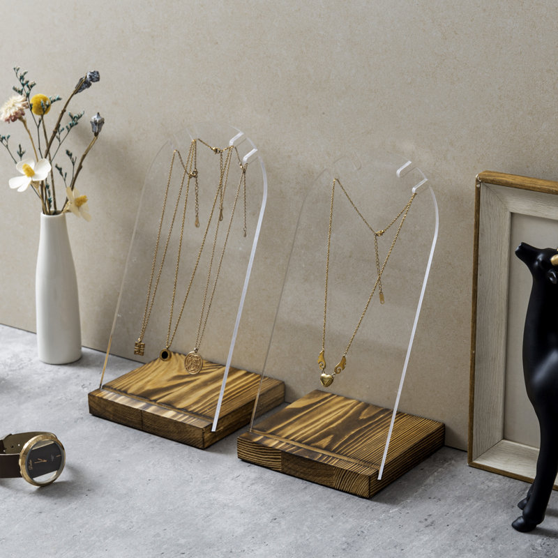 Wood Base Necklace Jewellery Stand