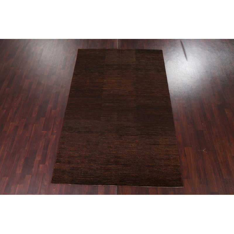 Tapis brun fait à la main Gabbeh
