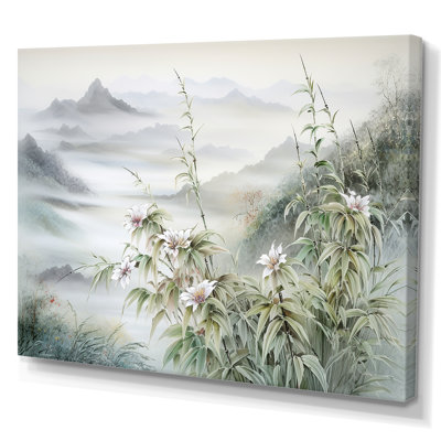 «Bambou japonais au bord de la montagne» - reproduction