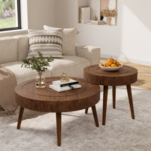 CONTEMPORARY LIVING Round wooden table By VOLPI