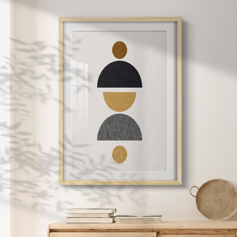 Shapely Center -Framed Print, Natural, 28.5" H x 20.5" W