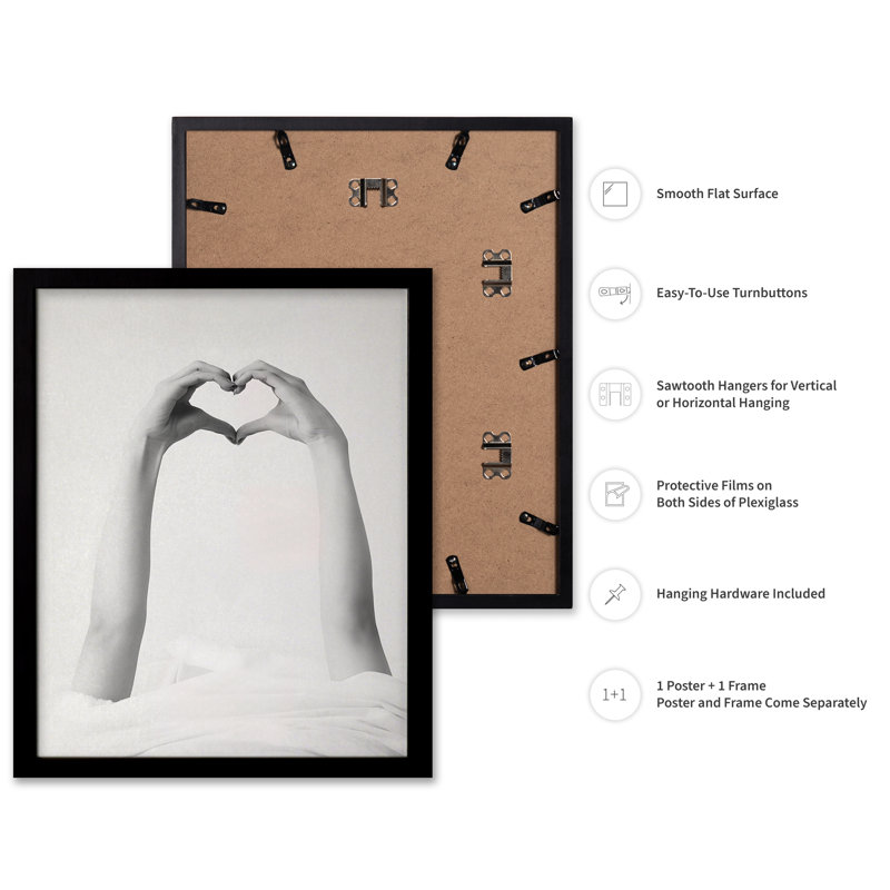 Heart Hands No2, Black Framed, Poster, 18"H x 24"W