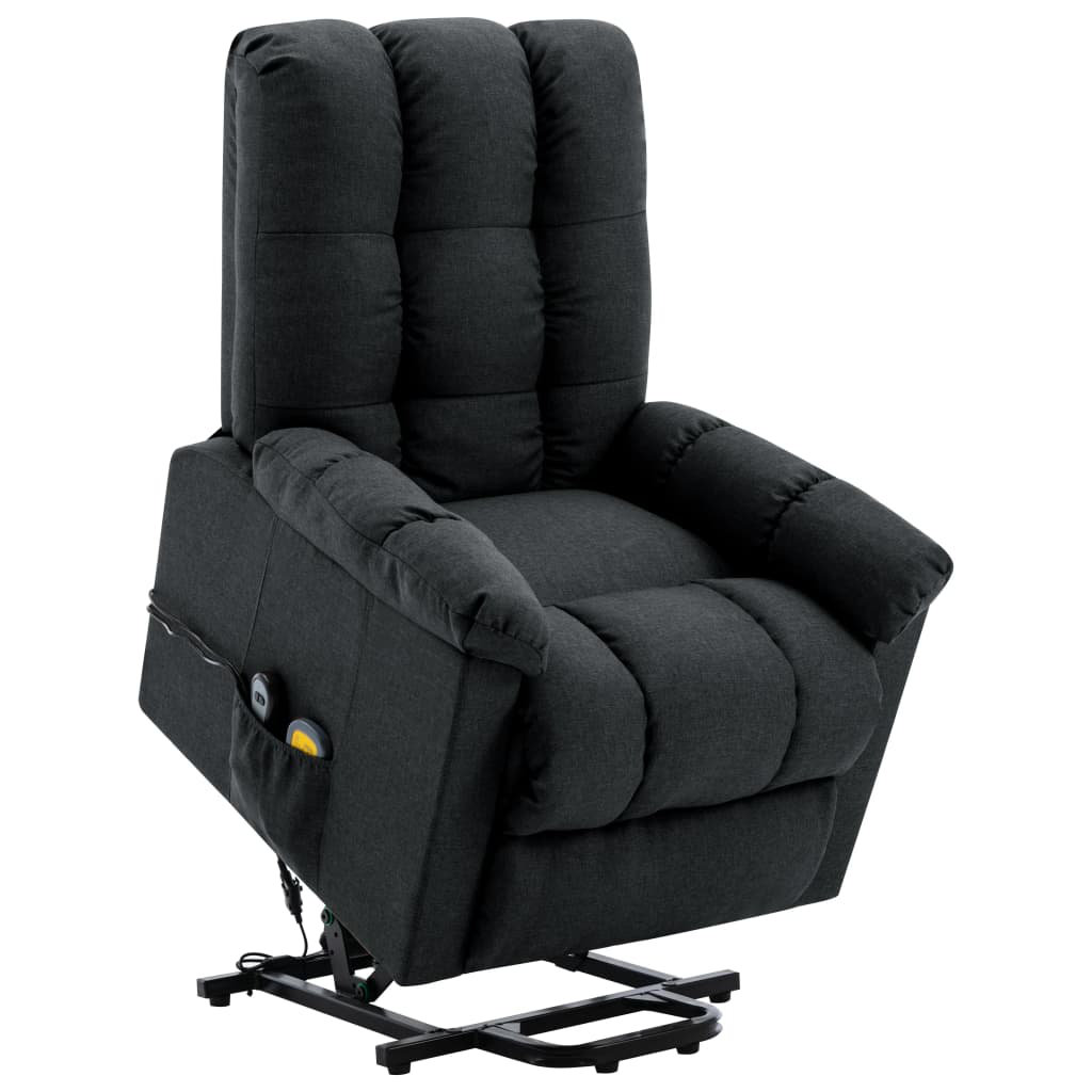 Small Home Theater Chair Lift Electric Recliner with USB Port Side Button Control Safety Cushion Latitude Run Body Fabric: Gray 100% Polyester