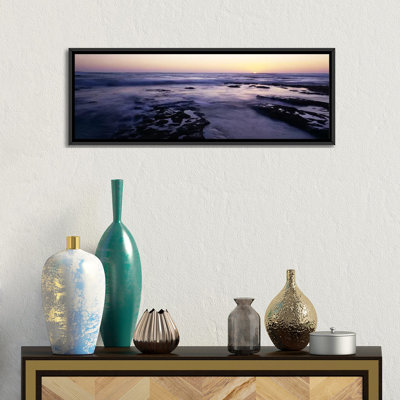 Vagues panoramique dans la mer, plage de la piscine pour enfants, La Jolla Shores, La Jolla, San Diego, Californie, reproduction de photo sur toile tendue