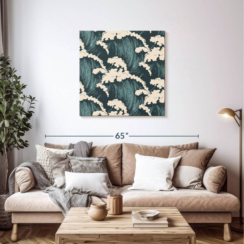 Kerner Waves Seamless Pattern, 36" H x 36" W