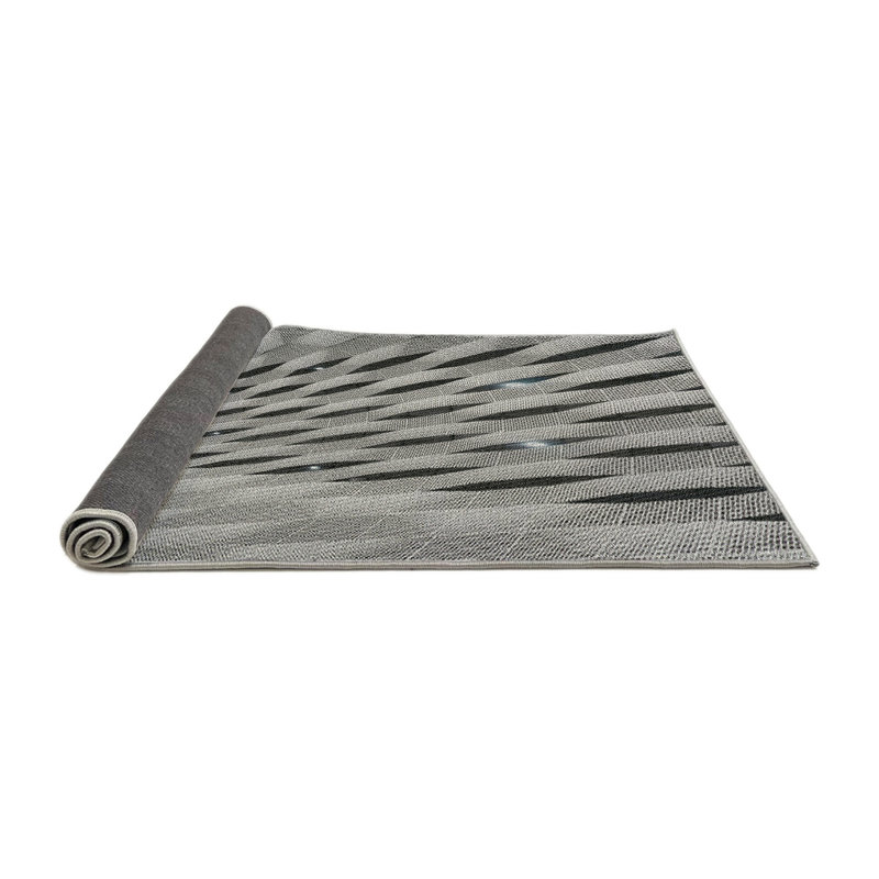 Tapis gris / bleu Power Loom, Rond 4 pi