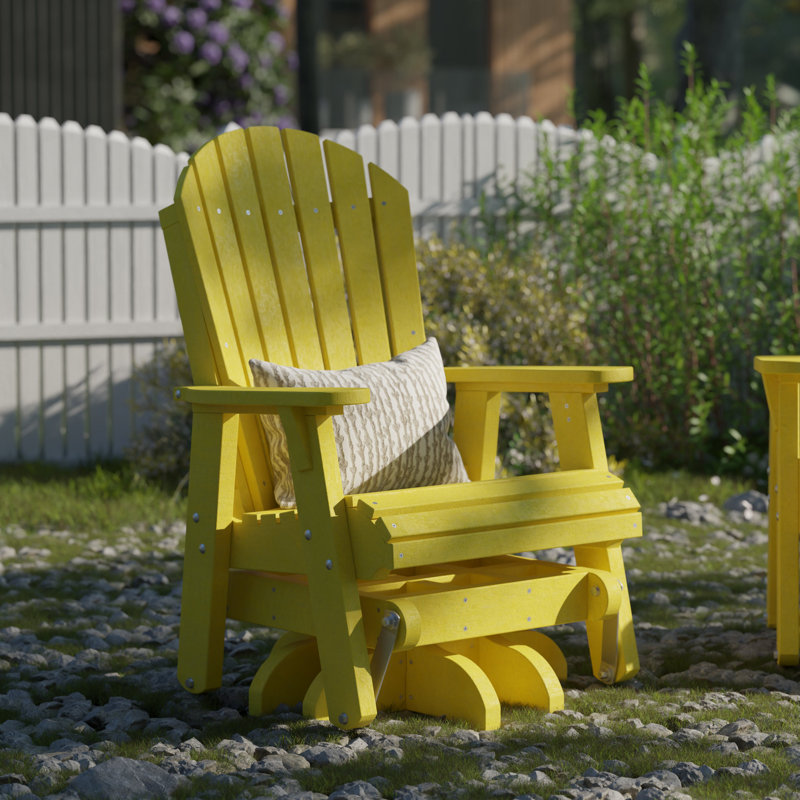 Heritage Single Swivel Glider, Lemon Yellow