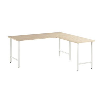 Hustle 71" L Desk in Natural Elm - Reversible