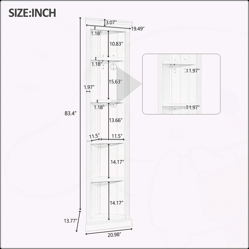 Versatile Two Bookshelf Suite with LED Lighting and Multiple Storage Options for Various Rooms