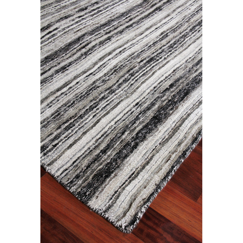 Organica Wool Striped Area Rug, Rectangle 6' x 9'