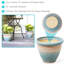 Jardinière intérieure / extérieure Chanze - 12 po x 12 po x 10 po - pot de fleurs rond en céramique à 2 compartiments - bleu / beige-1299076645-1299076648-1299076649