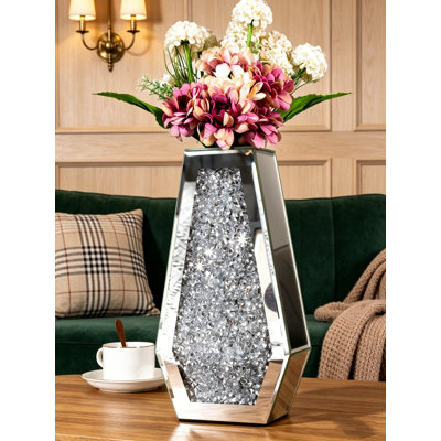 Addicyn   Decor Table Vase Mirror Glass Samll Vase
