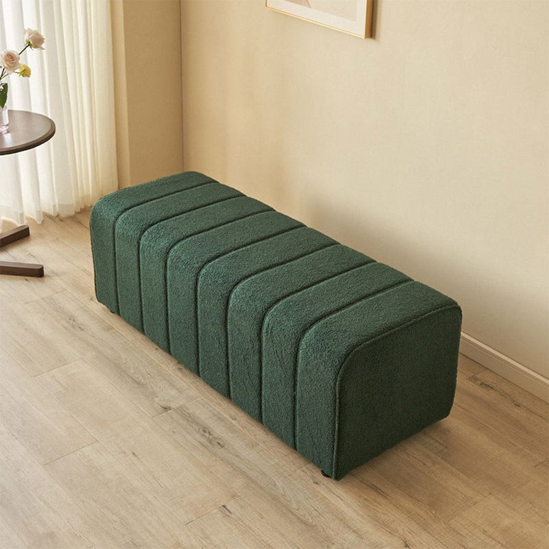 Banc long en velours foncé foncé pour chambre moderne, Vert foncé