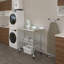 Table en acier inoxydable avec dosseret et roulettes AmGood. NSF.-90296352
