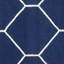 Tapis géométrique en laine / coton tissé à la main Rodgers - blanc / bleu-754581644
