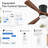 Smart Low Profile Ceiling Fan with Dimmable LED Light, Remote Control and Solid Wood Blades-546560781
