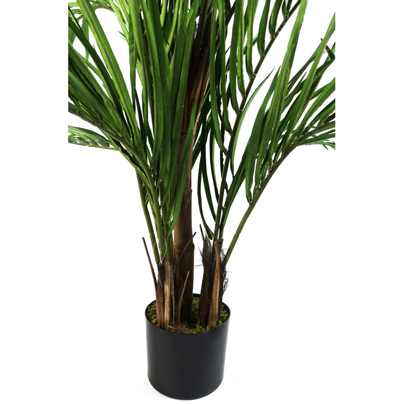 Artificial Palm Tree in Pot, 130cm H x 100cm W x 100cm D
