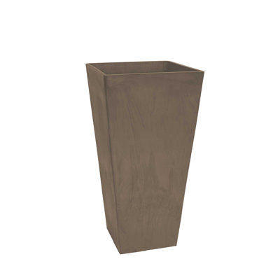 Jardinière en pot composite carrée Cara avec tablette végétale