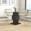 Black Tempered Glass Kitchen Table With Spacious Leg Space Round Lacquered Dining 10mm Thick Top