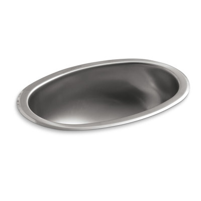 Bolero Metal Oval Dual Mount Bathroom Sink