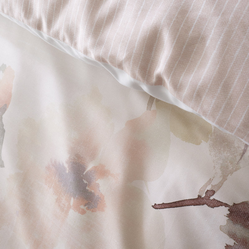 Mia Floral Blooms Cotton Floral Duvet Cover Set, Double