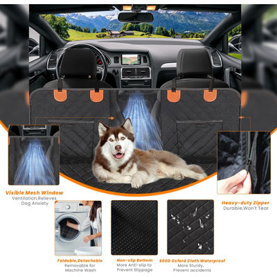 Dog Car Seat Cover For Back Seat, 1 Waterproof Pet Seat Cover &  side panel Hammock For Cars Trucks And Suvs,XL