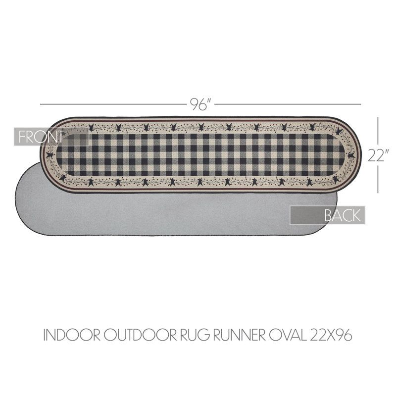 Tapis intérieur / extérieur Brom avec envers antidérapant, Ovale 1 pi 10 po x 8 pi