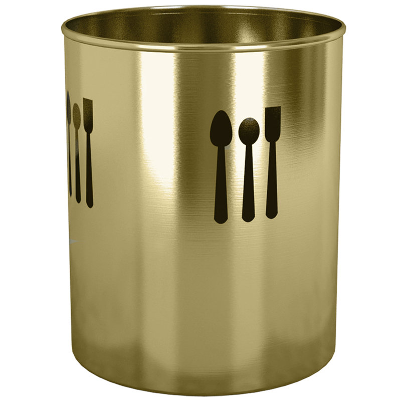 Pot à ustensiles, Laque doré