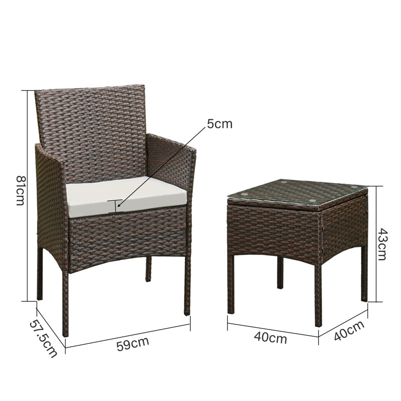Notchietown Rattan Wicker Seating Group with Cushions