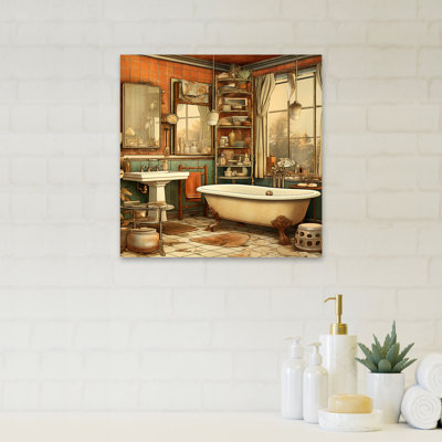 Vintage Bathroom Charm I - Bathroom Wall Art
