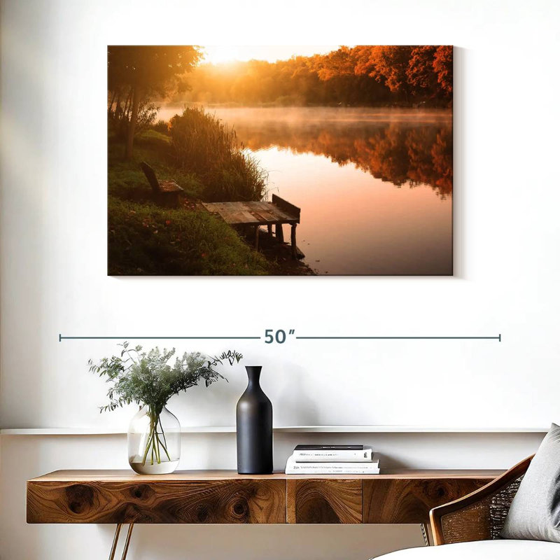 Alvord Dramatic Autumn Lake, H 26 po x l 39 po