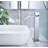 Waterfall Spout Bathroom Sink Single Handle Faucet With Pop-Up Drain (No Overflow)