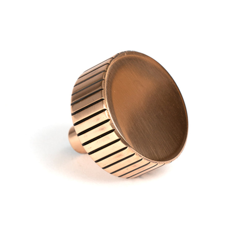 Round Knob, 4 cm, Polished Bronze