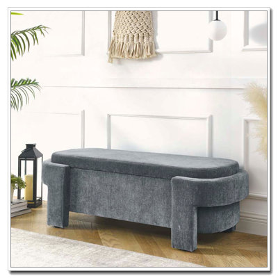 Upholstered Bench with Large Storage Space for the Living Room, Entryway and Bedroom