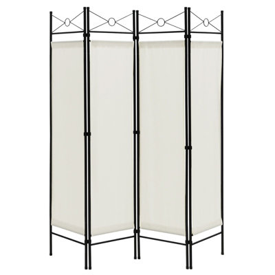 157.5 cm W x 181.5 cm H 4 - Panel Iron Folding Room Divider