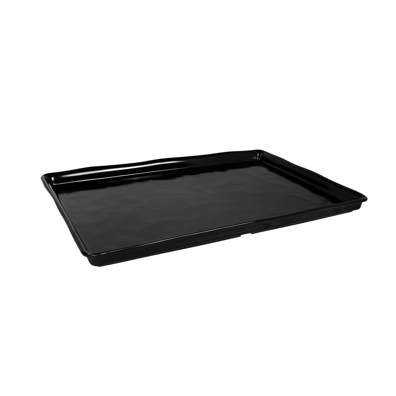 Elite Global Solutions Melamine Tray, Black, 1.5" H x 26" W x 18" D