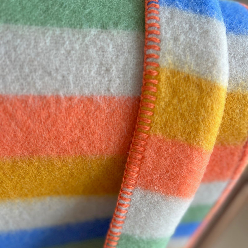 Coastal Stripe Wool Blanket
