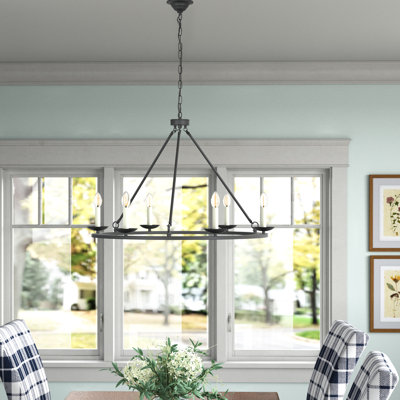 Living District Maine 6 light Black chandelier