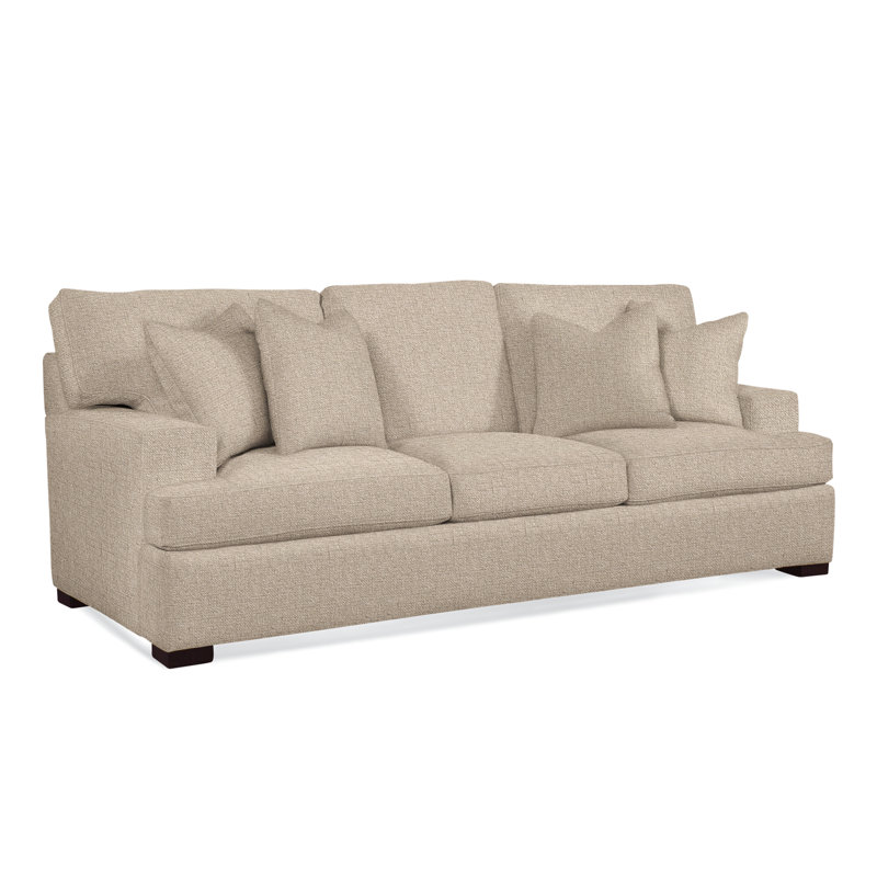 Cambria Upholstered 97'' Sofa, Java Finish, Eggshell Crypton Performance; 0884-93