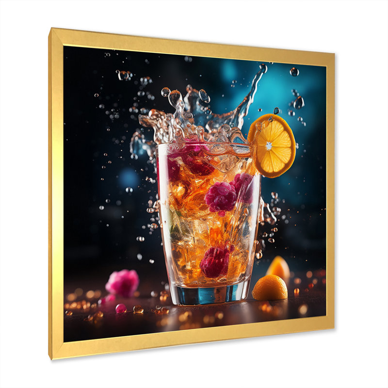 Spiried Beverage I sur impression sur toile, H 36 po x l 36 po x P 1,5 po, Encadrement doré