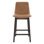 Faux Leather Modern Counter & Bar Stool with Solid Wood Legs