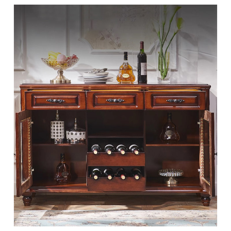55.12" Brown Rectangular Solid Wood Wine Racks