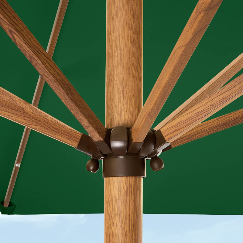 Parasol carré solaire à DEL pour terrasse, Green