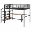 Lit mezzanine en métal avec bureau-1433268624