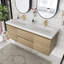 Meuble-lavabo mural double 60 po avec plateau en résine Lodena-1519729078