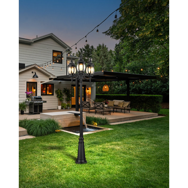 Lampes d'extérieur Dusk To Dawn, 3 lumières extérieures pour l'extérieur avec corps en aluminium imperméable