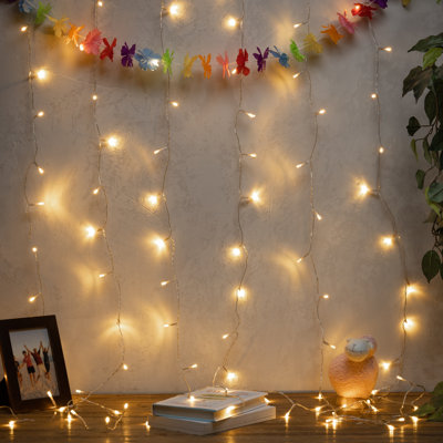 Firecracker Fairy Curtain Lights, With 108 Warm White Leds