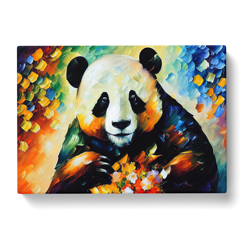 Panda Painted Vol.1 Abstract - Wrapped Canvas, 35cm H x 50cm W x 3cm D