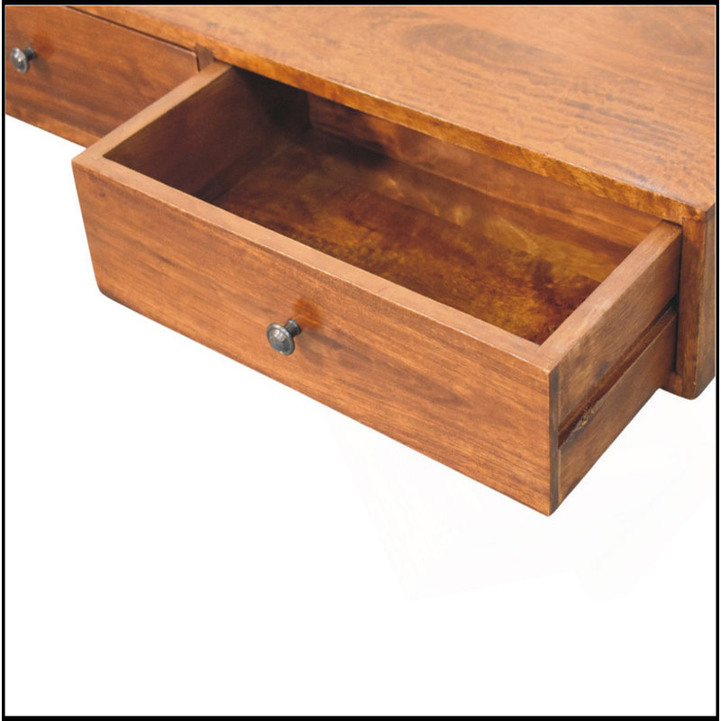 Lunar 2-Drawer Chestnut Wall-Mounted Console