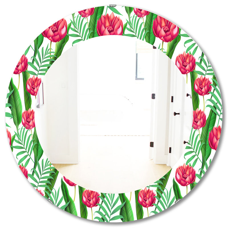 Miroir mural Tropical Mood Bright 11, H 31,5 po x l po